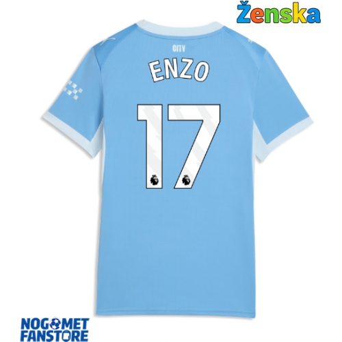 Manchester City Enzo Fernandez #17 Domaci Dres za Ženska 2026-27 Kratak Rukav